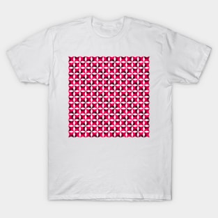 Geometric Diamond Pattern (Pink Shades) T-Shirt